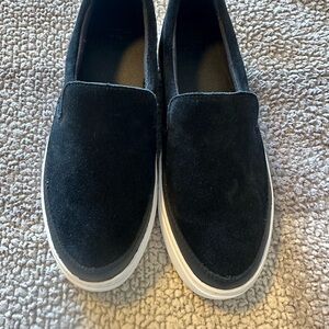 UGG Women's Black Suede Slip-On Loafers